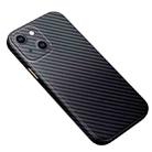 For iPhone 14 R-JUST Carbon Fiber Texture Kevlar Phone Case(Black) - 1