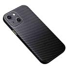 For iPhone 14 Plus R-JUST Carbon Fiber Texture Kevlar Phone Case(Black) - 1