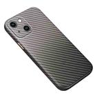 For iPhone 14 Plus R-JUST Carbon Fiber Texture Kevlar Phone Case(Grey) - 1
