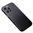 For iPhone 14 Pro Max R-JUST Carbon Fiber Texture Kevlar Phone Case(Black) - 1