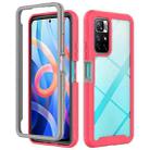 For Xiaomi Poco M4 Pro 5G / Redmi Note 11S 5G Starry Sky Solid Color Shockproof TPU Clear PC Phone Case(Frosted Pink) - 1