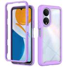 For Honor X7 Starry Sky Solid Color Shockproof TPU Clear PC Phone Case(Purple) - 1