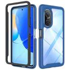 For Huawei Nova 9 SE Starry Sky Solid Color Shockproof TPU Clear PC Phone Case(Dark Blue) - 1