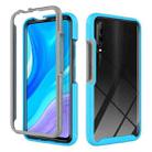 For Huawei Y9S Starry Sky Solid Color Shockproof TPU Clear PC Phone Case(Sky Blue) - 1