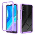 For Huawei Y9S Starry Sky Solid Color Shockproof TPU Clear PC Phone Case(Purple) - 1