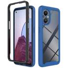 For OnePlus Nord N20 5G / OPPO Reno7 Z 5G / Reno8 Lite 5G  Starry Sky Solid Color Shockproof TPU Clear PC Phone Case(Dark Blue) - 1