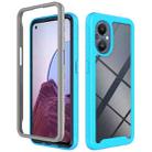 For OnePlus Nord N20 5G / OPPO Reno7 Z 5G / Reno8 Lite 5G  Starry Sky Solid Color Shockproof TPU Clear PC Phone Case(Sky Blue) - 1