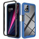 For T-Moblie Revvl 6 Pro 5G Starry Sky Solid Color Shockproof TPU Clear PC Phone Case(Dark Blue) - 1