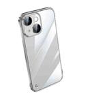 For iPhone 14 Electroplating Frameless Clear PC Phone Case(Silver) - 1