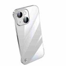 For iPhone 14 Plus Electroplating Frameless Clear PC Phone Case(Transparent) - 1