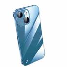 For iPhone 14 Plus Electroplating Frameless Clear PC Phone Case(Sierra Blue) - 1