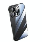 For iPhone 14 Pro Electroplating Frameless Clear PC Phone Case(Black) - 1