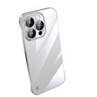 For iPhone 14 Pro Electroplating Frameless Clear PC Phone Case(Silver) - 1