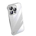 For iPhone 14 Pro Max Electroplating Frameless Clear PC Phone Case(Silver) - 1