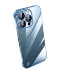For iPhone 13 Pro Electroplating Frameless Clear PC Phone Case(Sierra Blue) - 1
