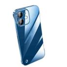 For iPhone 12 mini Electroplating Frameless Clear PC Phone Case(Sierra Blue) - 1