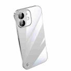 For iPhone 12 Electroplating Frameless Clear PC Phone Case(Silver) - 1