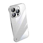 For iPhone 12 Pro Electroplating Frameless Clear PC Phone Case(Silver) - 1