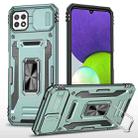For Samsung Galaxy A22 5G Armor PC + TPU Camera Shield Phone Case(Alpine Green) - 1