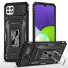 For Samsung Galaxy A22 5G Armor PC + TPU Camera Shield Phone Case(Black) - 1