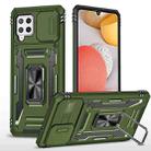 For Samsung Galaxy A42 5G Armor PC + TPU Camera Shield Phone Case(Olive Green) - 1