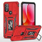 For Motorola Moto G Power 2022 Armor PC + TPU Camera Shield Phone Case(Red) - 1