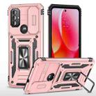 For Motorola Moto G Power 2022 Armor PC + TPU Camera Shield Phone Case(Rose Gold) - 1