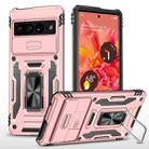 For Google Pixel 7 Pro Armor PC + TPU Camera Shield Phone Case(Rose Gold) - 1