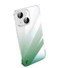 For iPhone 14 Frameless Cool Gradient PC Phone Case(Green) - 1