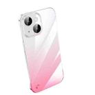 For iPhone 14 Plus Frameless Cool Gradient PC Phone Case(Pink) - 1