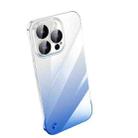 For iPhone 14 Pro Frameless Cool Gradient PC Phone Case(Blue) - 1