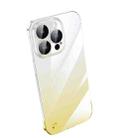 For iPhone 14 Pro Max Frameless Cool Gradient PC Phone Case(Yellow) - 1