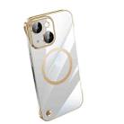 For iPhone 14 Electroplating Frameless Magsafe Magnetic PC Phone Case(Gold) - 1