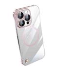 For iPhone 14 Pro Electroplating Frameless Magsafe Magnetic PC Phone Case(Pink) - 1