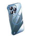 For iPhone 14 Pro Electroplating Frameless Magsafe Magnetic PC Phone Case(Sierra Blue) - 1