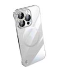 For iPhone 14 Pro Max Electroplating Frameless Magsafe Magnetic PC Phone Case(Silver) - 1