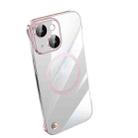 For iPhone 13 mini Electroplating Frameless Magsafe Magnetic PC Phone Case(Pink) - 1