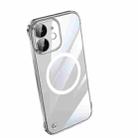 For iPhone 12 mini Electroplating Frameless Magsafe Magnetic PC Phone Case(Transparent) - 1