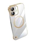 For iPhone 12 Electroplating Frameless Magsafe Magnetic PC Phone Case(Gold) - 1