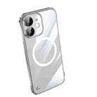 For iPhone 12 Electroplating Frameless Magsafe Magnetic PC Phone Case(Transparent) - 1