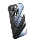 For iPhone 12 Pro Max Electroplating Frameless Magsafe Magnetic PC Phone Case(Black) - 1