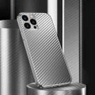 For iPhone 14 Pro Max Metal Frame Carbon Fiber Phone Case(Grey) - 1