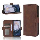 For Motorola Moto E22 / E22i Skin Feel Calf Texture Card Slots Leather Phone Case(Brown) - 1