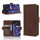 For Motorola Edge 2022 Skin Feel Calf Texture Card Slots Leather Phone Case(Brown) - 1