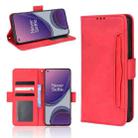 For OPPO  Reno8 Lite 5G Global/Reno8 Z/Reno7 Z Skin Feel Calf Texture Card Slots Leather Phone Case(Red) - 1