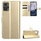 For Motorola Moto E22 / E22i Retro Crazy Horse Texture Leather Phone Case(Gold) - 1