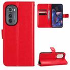 For Motorola Edge 2022 Retro Crazy Horse Texture Leather Phone Case(Red) - 1