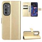 For Motorola Edge 2022 Retro Crazy Horse Texture Leather Phone Case(Gold) - 1