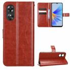 For OPPO A17 Retro Crazy Horse Texture Leather Phone Case(Brown) - 1