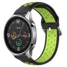 For Xiaomi Watch Color 22mm Clasp Two Color Sport Watch Band (Black+green) - 1